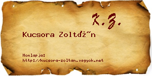 Kucsora Zoltán névjegykártya