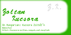 zoltan kucsora business card